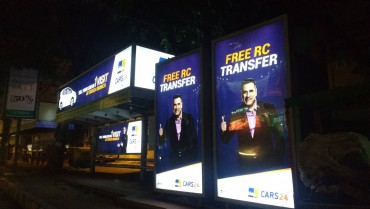 Advertising on Bus Shelter in Vasant Vihar, Delhi