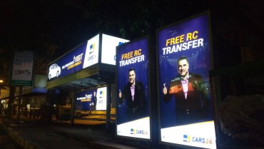 Advertising on Bus Shelter in Rajajinagar 1st Block, Bengaluru